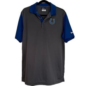 Indianapolis Colts Nike Men's Medium NFL Dri-Fit Polo Golf Shirt Collared